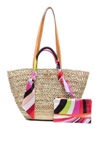 PUCCI Sun Is Up logo-print beach bag - Toni neutri