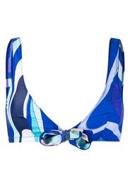 PUCCI Marmo-print bikini top - Blu