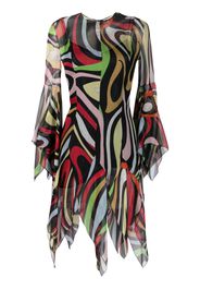 PUCCI Marmo-print silk dress - Nero