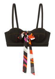 PUCCI bow-detail bustier top - Nero