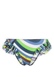 PUCCI graphic-print ruffled bikini bottoms - Blu