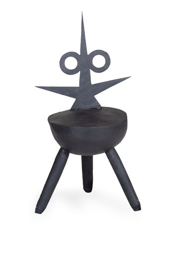 Pulpo "Little Tully, Little Monster" wood stool - Black