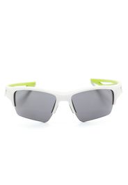 PUMA EYEWEAR logo-plaque oversize-frame sunglasses - Bianco