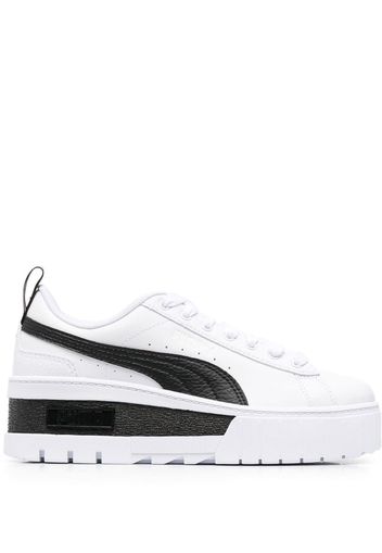 PUMA colour-block calf-leather trainers - Bianco