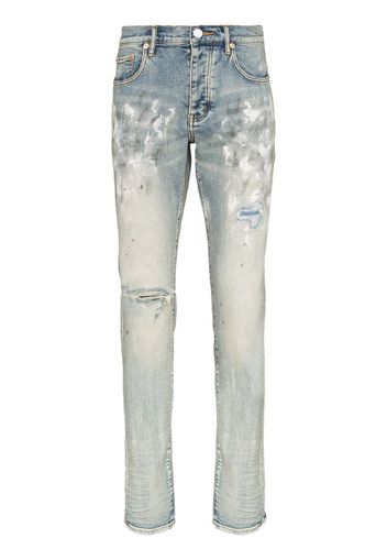 paint blowout slim fit jeans