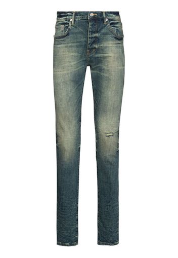 low-rise straight-leg jeans