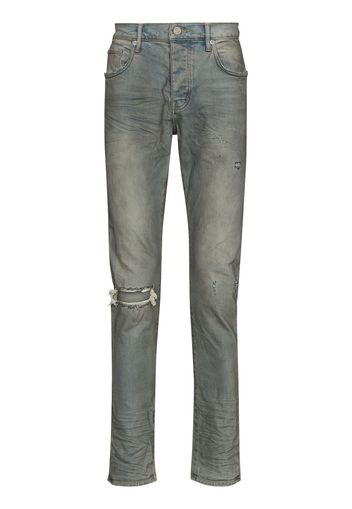 Purple Brand distressed-look mid-rise jeans - Blu