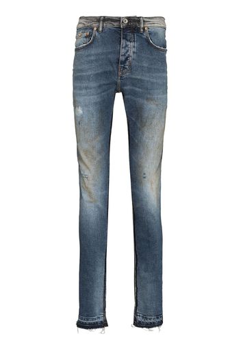 Purple Brand Framis frayed skinny jeans - Blu