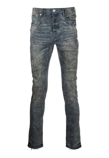 Purple Brand Jeans skinny P001 con effetto vissuto - Blu