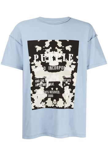 Purple Brand T-shirt P101 con stampa grafica - Blu