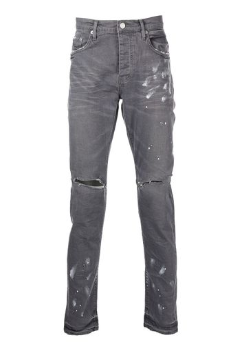 Purple Brand Jeans slim con effetto vissuto - Grigio
