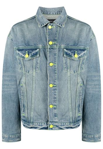 Purple Brand vintage washed denim jacket - Blu