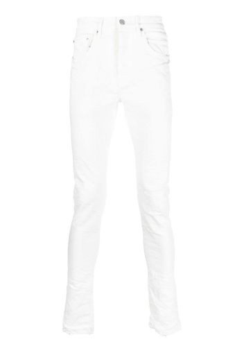 Purple Brand logo-patch skinny-cut jeans - Bianco