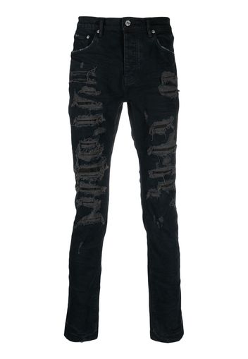 Purple Brand distressed skinny jeans - Nero