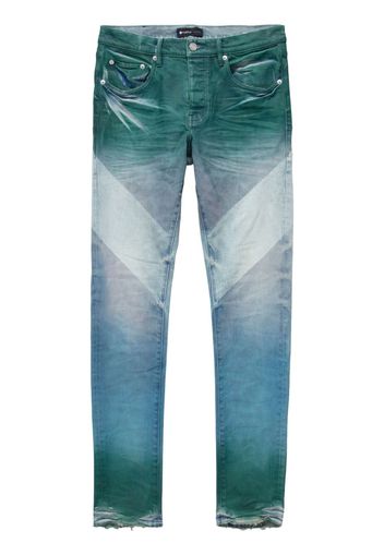 Purple Brand faded-effect low-rise jeans - Blu