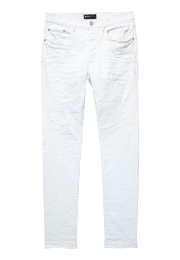 Purple Brand quilted-pockets low-rise jeans - Bianco