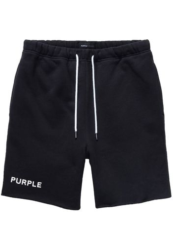 Purple Brand Shorts sportivi con stampa - Nero