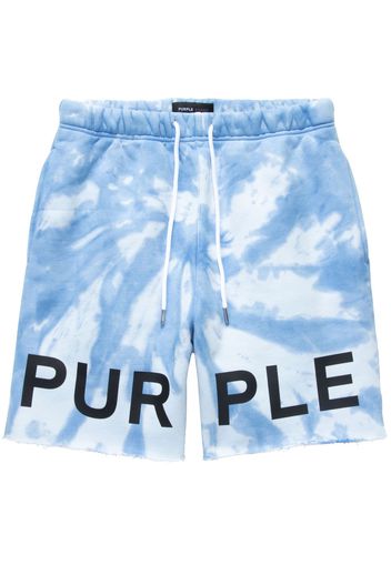 Purple Brand Shorts sportivi con stampa - Blu