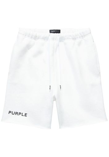 Purple Brand Shorts sportivi con stampa - Bianco