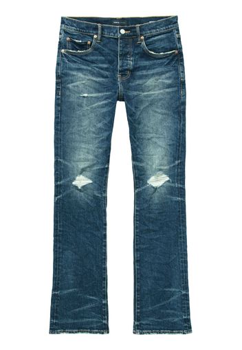 Purple Brand distressed-effect flared jeans - Blu