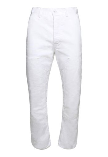 Purple Brand logo-patch wide-leg jeans - Bianco