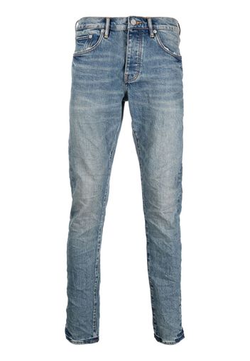 Purple Brand whiskering-effect stonewashed jeans - Blu