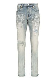 paint blowout slim fit jeans