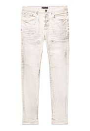 Purple Brand foiled-finish skinny jeans - Bianco