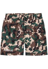 Purple Brand Shorts con vita elasticizzata - Marrone
