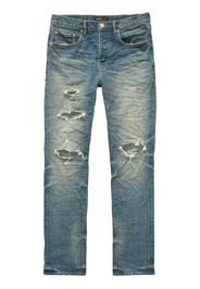 Purple Brand ripped-detail straight-leg jeans - Blu