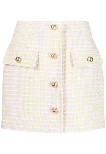 pushBUTTON button-up mini skirt - Rosa