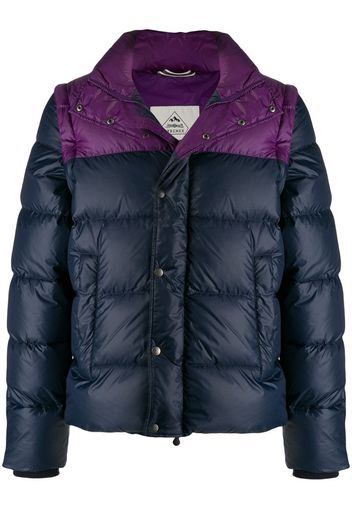 block colour puffer jacket