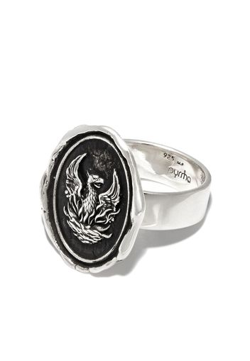 Pyrrha sterling silver Fire Within signet ring - Argento