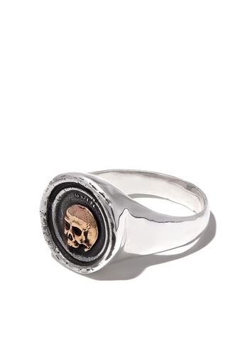 Pyrrha 14kt yellow gold and silver What Once Was signet ring - Argento