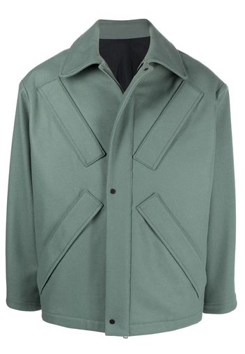 Qasimi spread-collar four-pocket parka - Verde