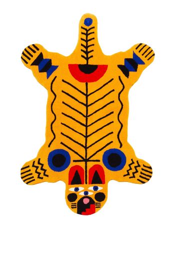 Qeeboo geometric-print tiger carpet - Giallo