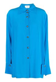 QUIRA Camicia Boyfriend Jumbo Cuff - Blu