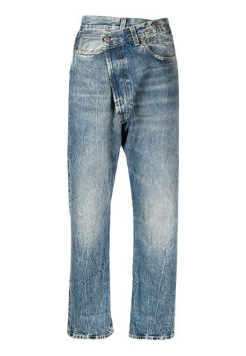 crossover high-rise jeans