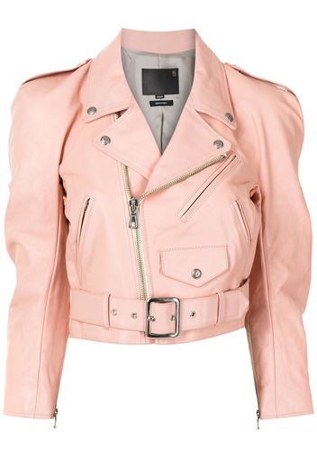 R13 belted biker jacket - Rosa