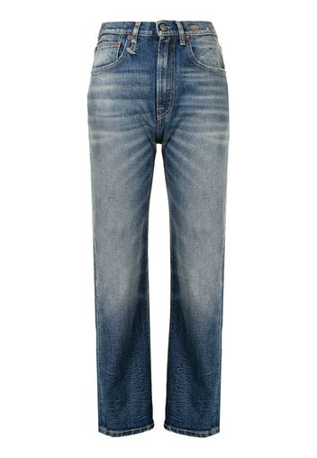 R13 Jeans dritti a vita alta - Blu