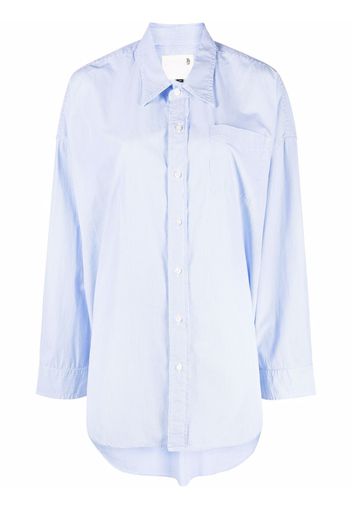 R13 pinstripe cotton shirt - Blu