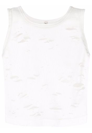 R13 destroyed tank top - Bianco