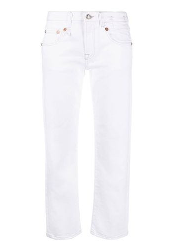 R13 distressed-edge straight-leg jeans - Bianco