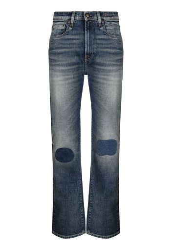 R13 high-waisted slim-cut jeans - Blu
