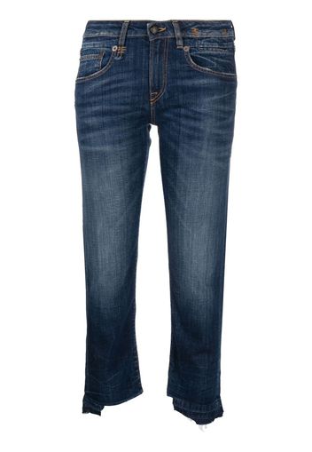 R13 high-rise cropped jeans - Blu