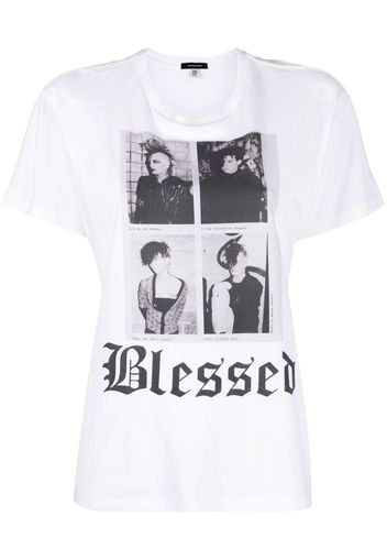 R13 T-shirt con stampa fotografica - Bianco