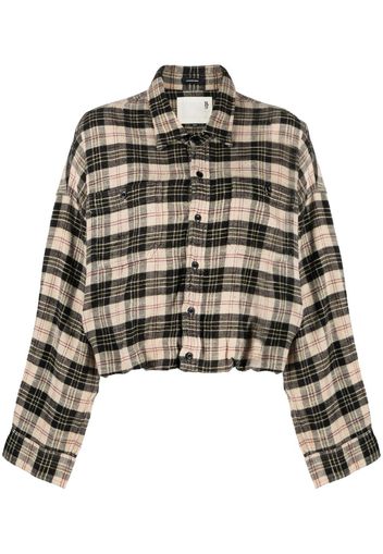 R13 gathered plaid shirt - Toni neutri