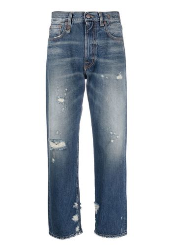 R13 distressed high-waist jeans - Blu