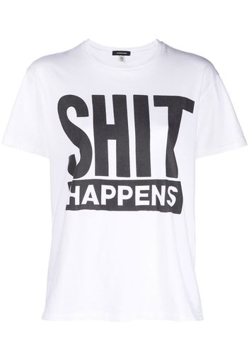 R13 slogan-print cotton t-shirt - Bianco