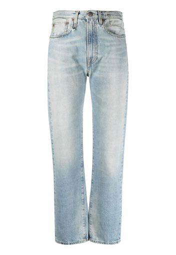 R13 Jeans dritti con effetto schiarito - Blu